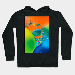 Colorful close up of oil drops in water Hoodie